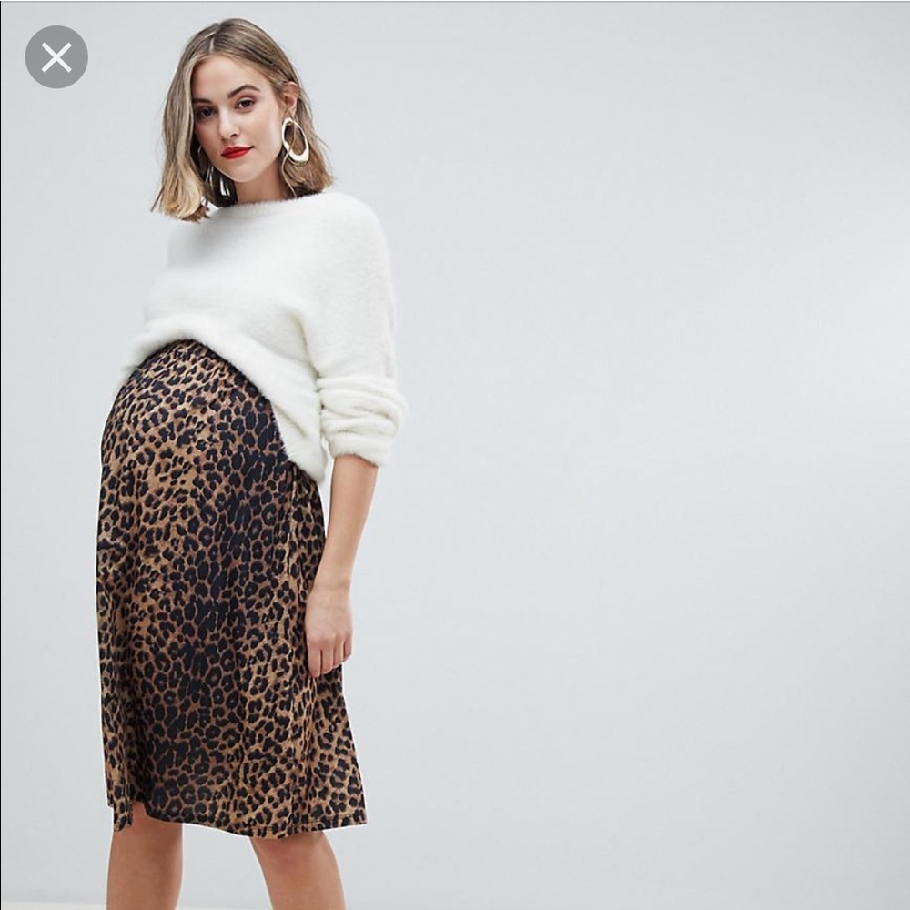 ASOS Leopard maternity skirt